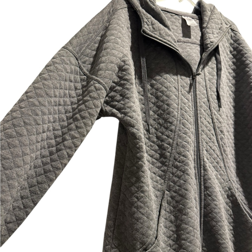 Athletic Works Quilted Charcoal Jacket/Hoodie - Picture 3 of 9